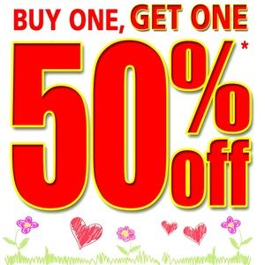BIG NEWS ^@^ BOGO 50% off